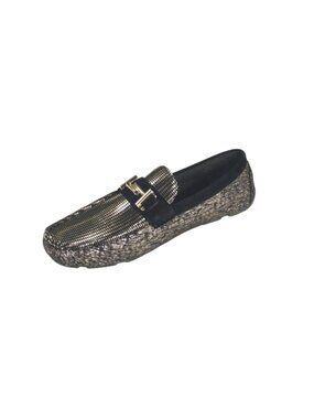 AC Casuals 6725 Men’s Gold Loafers Smoking Casual Buckle Driving Moccasins